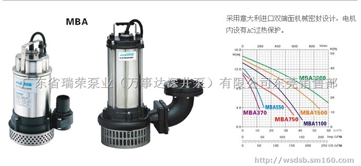 意大利水泵MBA 潜水泵万事达水泵