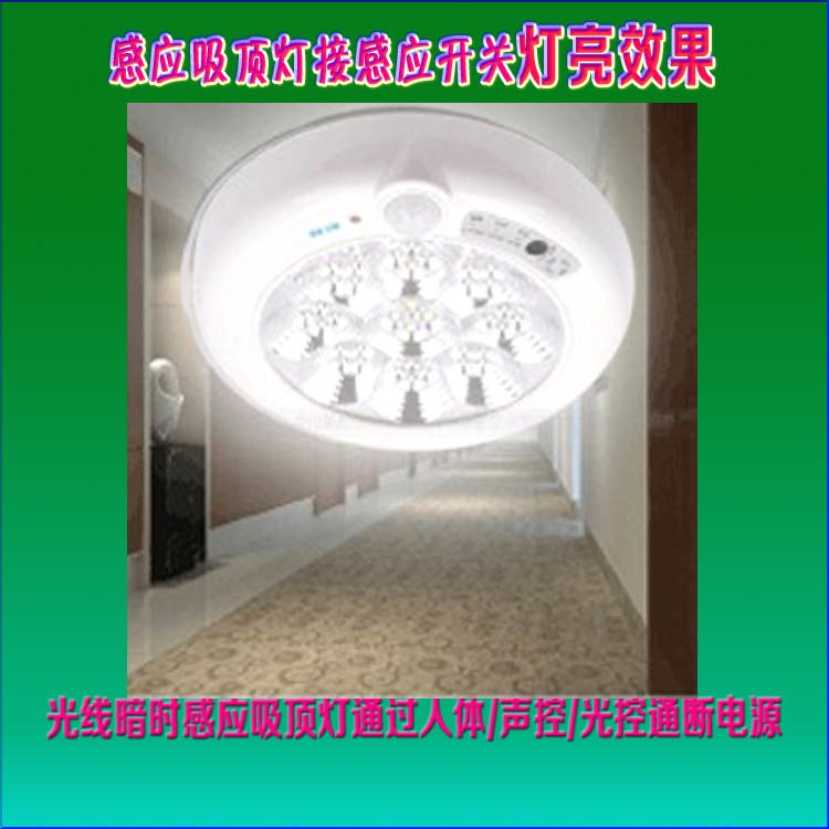 声光控吸顶灯批发价格led楼道灯11W,自带开关