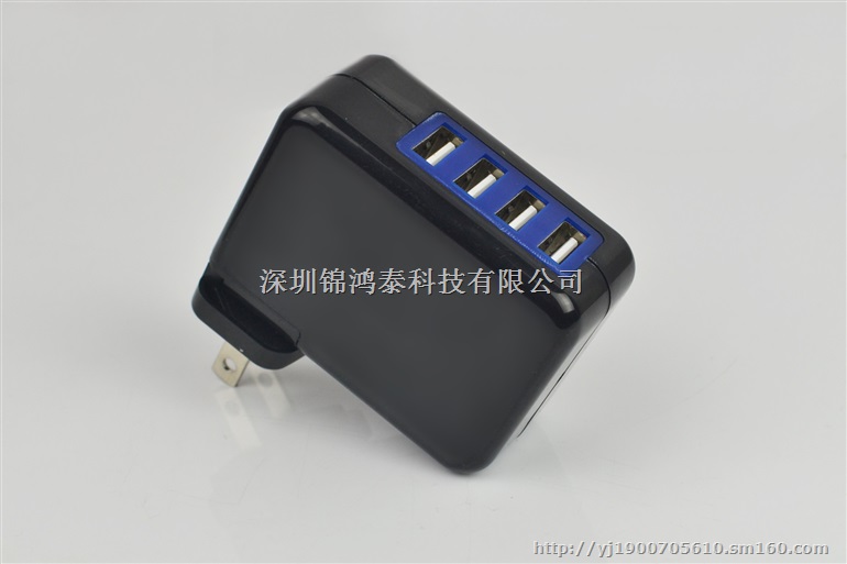 厂家直销旅充 4USB5V2.1A欧规充电器