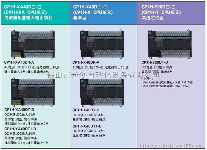 代理欧姆龙可编程控制器CP1H-X40DT-D