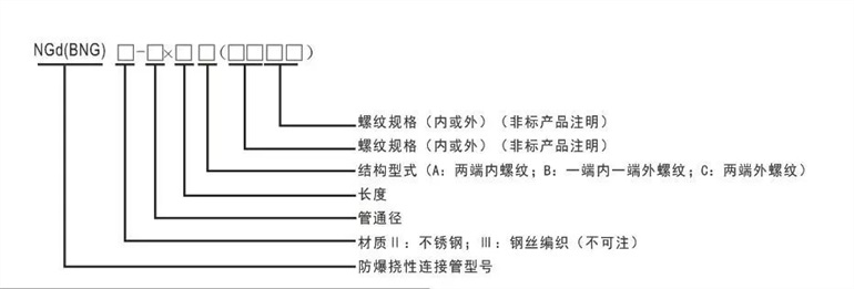 BNG-20X1000防爆挠性连接管