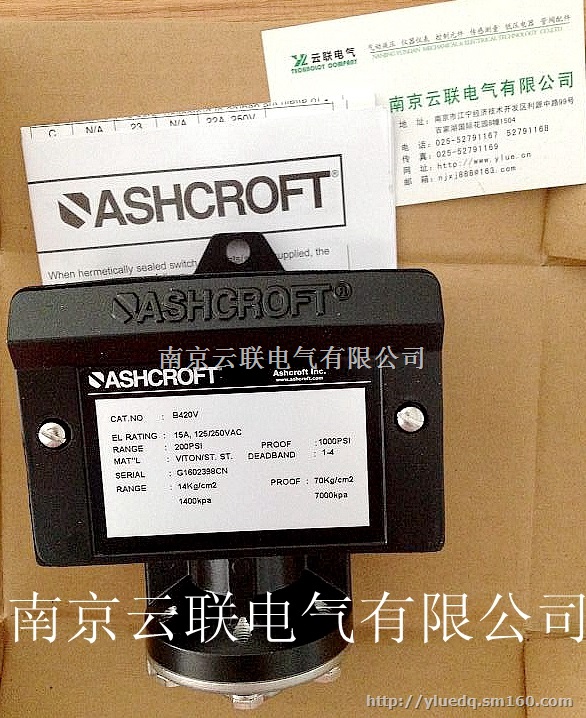 Ashcroft 压力开关 B420V