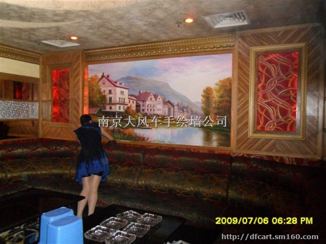 酒店壁画油画A 南京酒店墙绘 实力画师上门画画