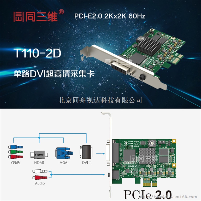 同三维T110-2D  DVI/VGA采集卡