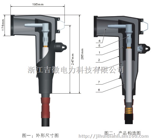 吉徽24KV高压肘型电缆接头