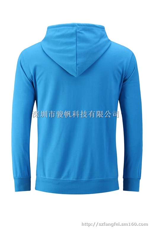 8621湖蓝色套头卫衣同学聚会班服文化衫制作