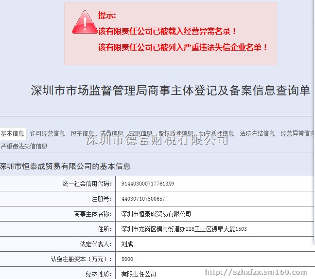 公司载入经营异常名录快速解决