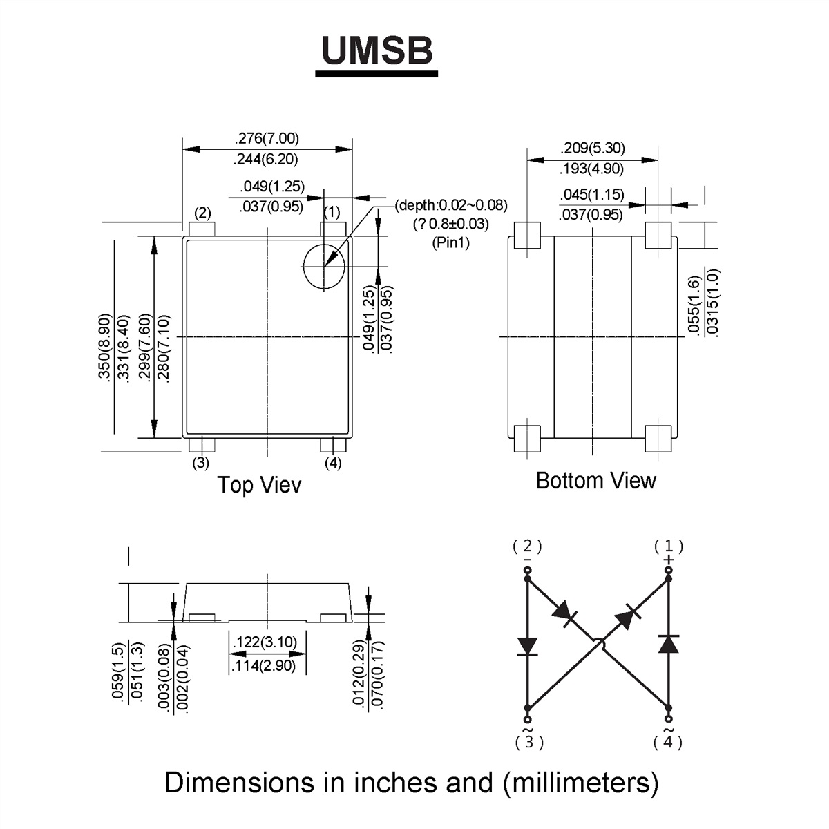 贴片桥堆MSB40M 国产整流桥工厂直销