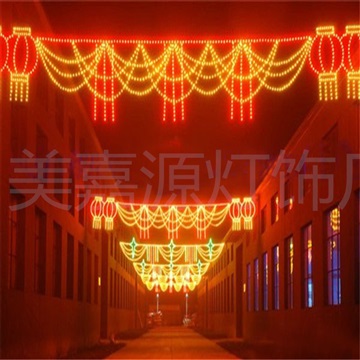 LED跨街灯，街道亮化夜景彩灯-路灯杆装饰灯