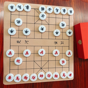 仿玉象棋批发 学生儿童中国象棋带棋盘