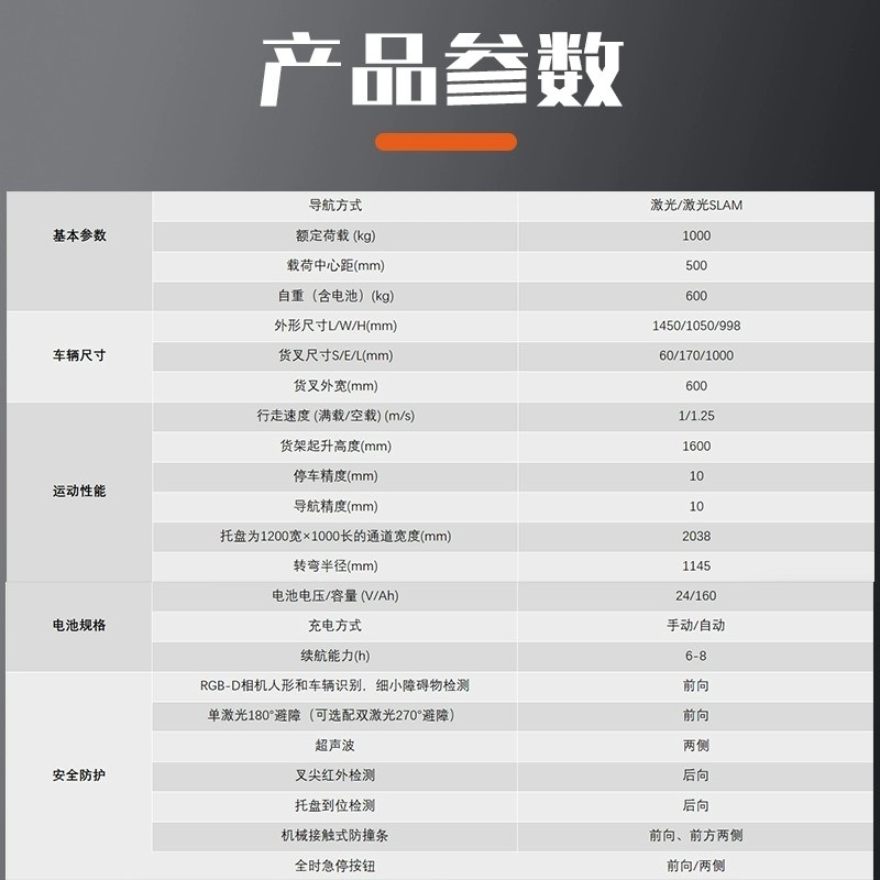 英鹏防爆薄背式无人搬运电动叉车防爆AGV