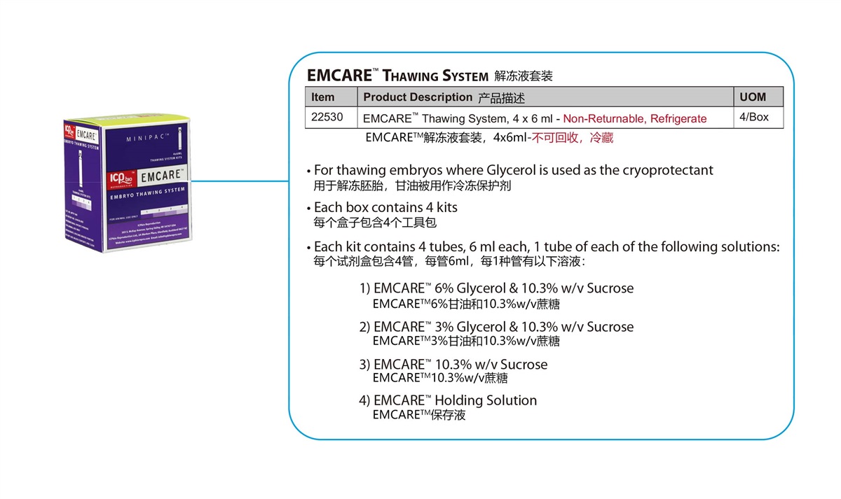 美国进口解冻液套装、四步解冻液